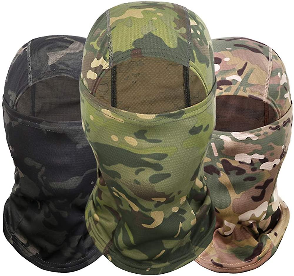 3 Pack Summer Uv Protection Face Mask Neck Gaiter Scarf Breathable Bandana Balaclava For Hiking Cycling Fishing