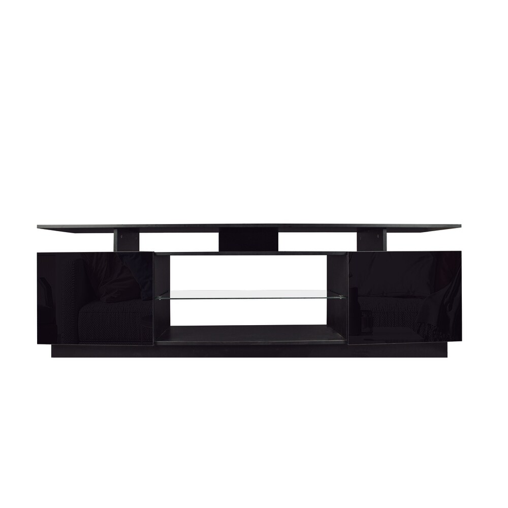 Black LED TV Console for 80\