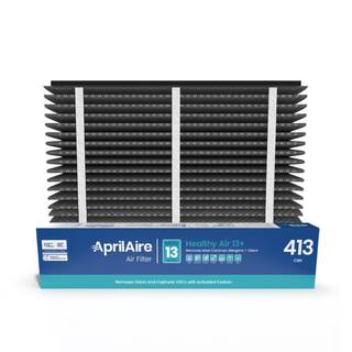 AprilAire 16x25x4 413CBN Carbon Air Cleaner Filter for Whole-House Air Purifier Models 14101610241024164400 MERV 13+ (2pk) 413C02