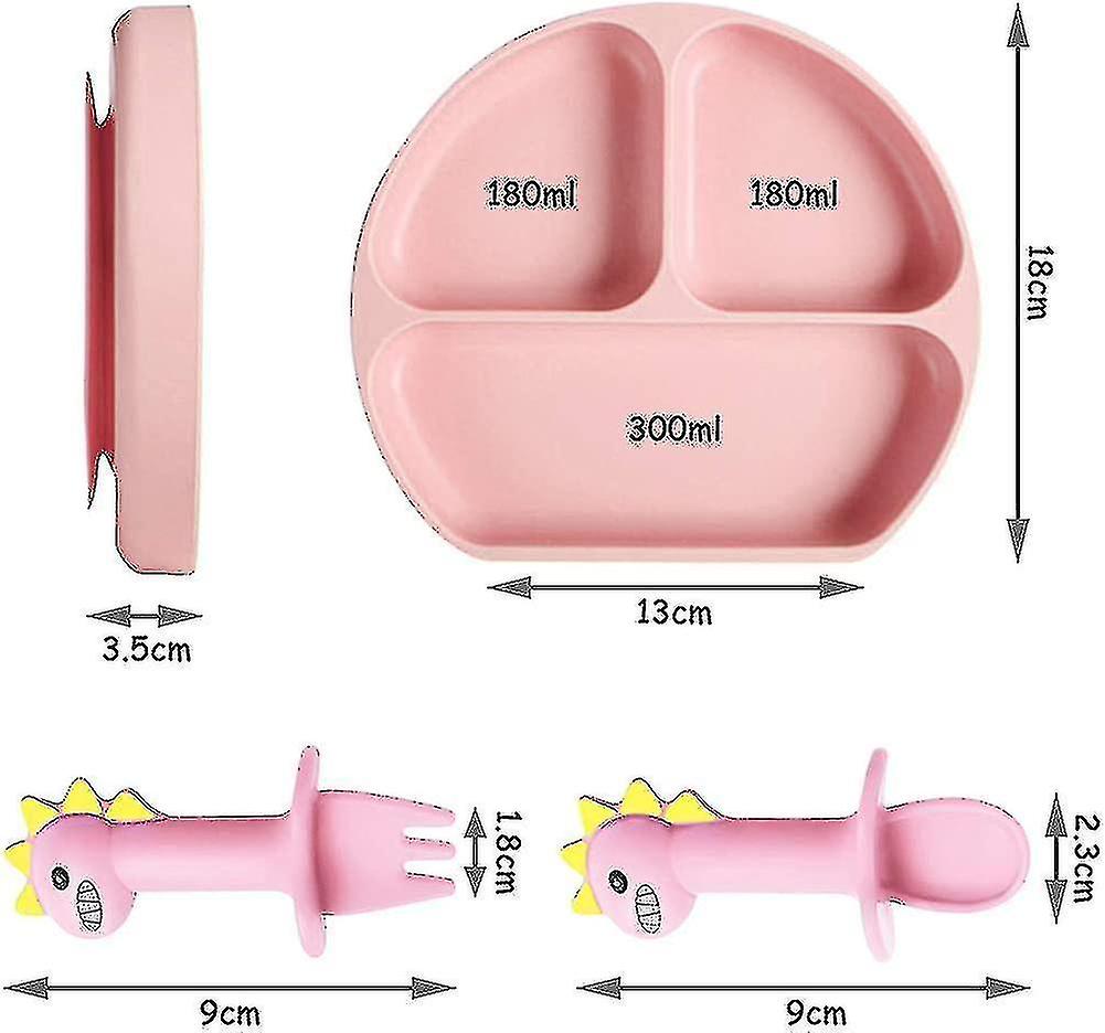 Silicone Plates For Babies And Children Bpa-free Baby Plates Suction Cup