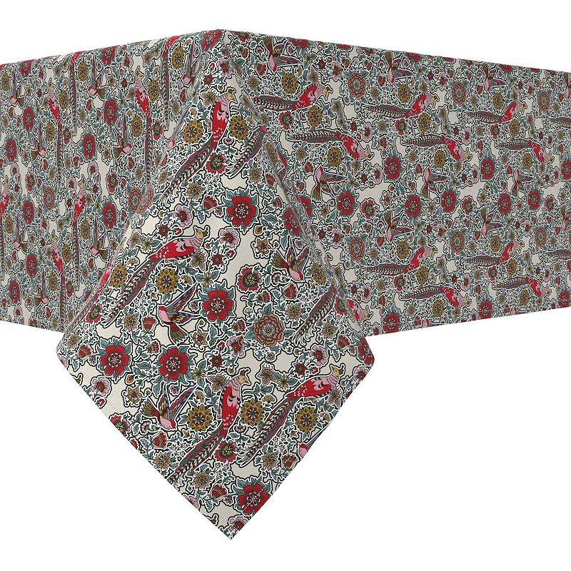 Rectangular Tablecloth， 100% Cotton， 52x104， Floral 42