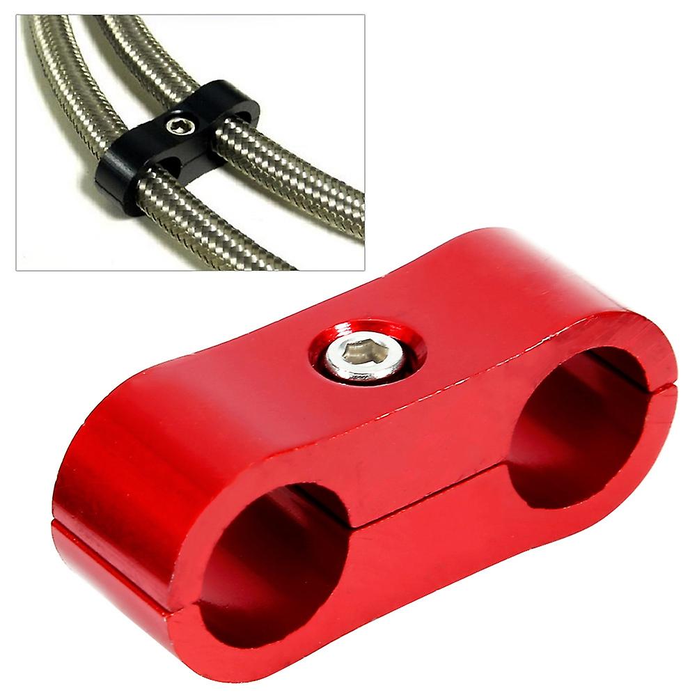 Aluminum Alloy An4 Oil Fuel Water Hose Tube Separator Divider Auto Accessory (red)