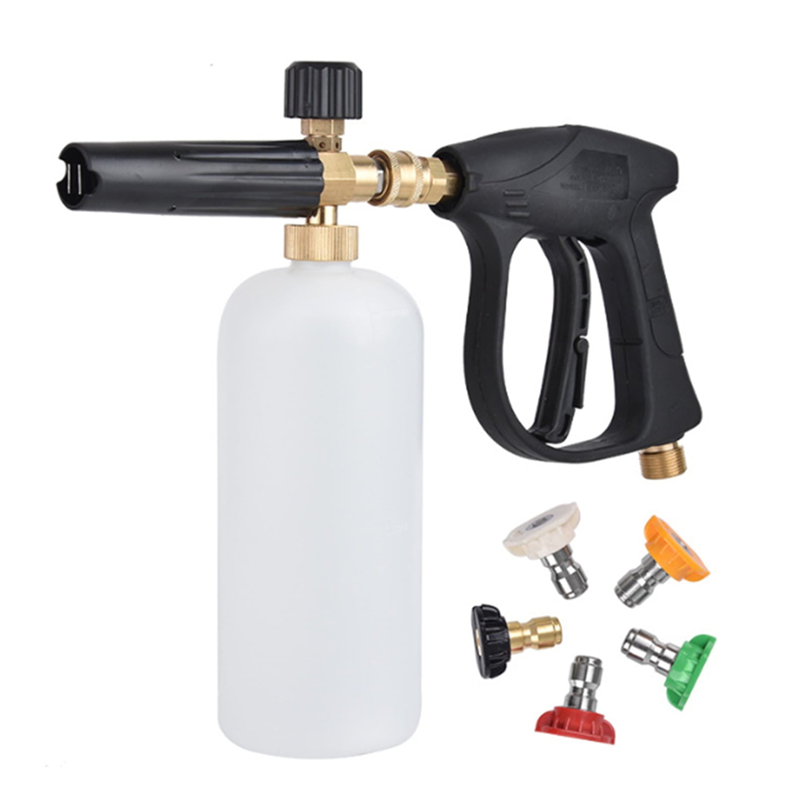 Carevas Pressure Washer Kit High Pressure Cleaning Portable Handheld Car Washer Foam Car Wash Spray Jet Bottle Household Washing Sprayer with 5 Spray Nozzles