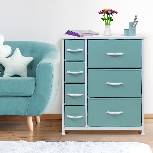 Dresser w/ 7 Drawers， Furniture Storage and Chest Tower for Bedroom - - 34478481