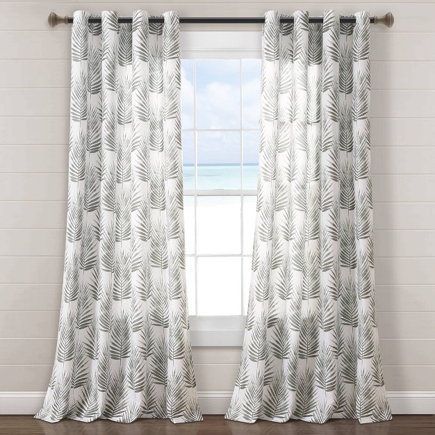 Set Of 2 84 quot x52 quot Palm Lane Window Curtain Panels Lush D cor