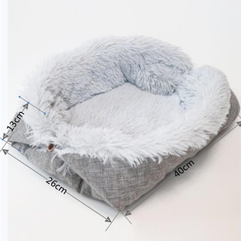 Cat Bed Dual-use Dog Bed Dog Blanket Cat Cat Basket Cat Nest Dog House Cat Comfortable Warm Puppy Nest Ultra Soft Fluffy Cushion Basket，a，1pcs