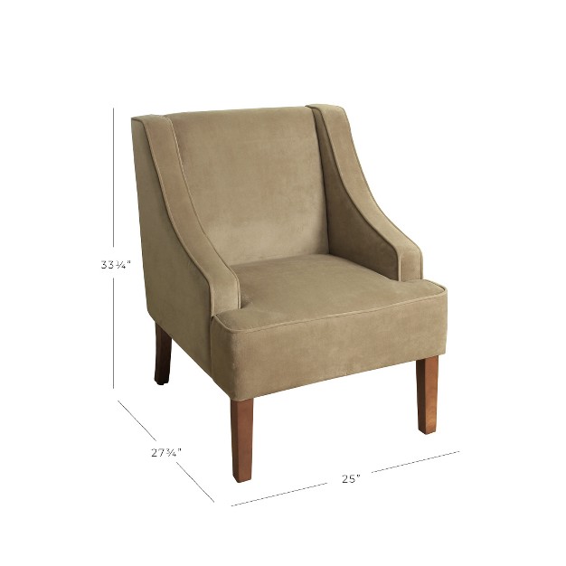 Velvet Swoop Armchair Homepop