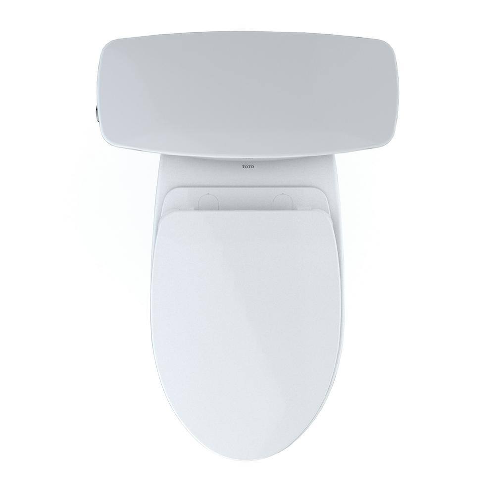 TOTO Drake 2-Piece 1.28 GPF Single Flush Elongated ADA Comfort Height Toilet w 10in Rough-In in Cotton White Seat Included MS786124CEFG.10#01