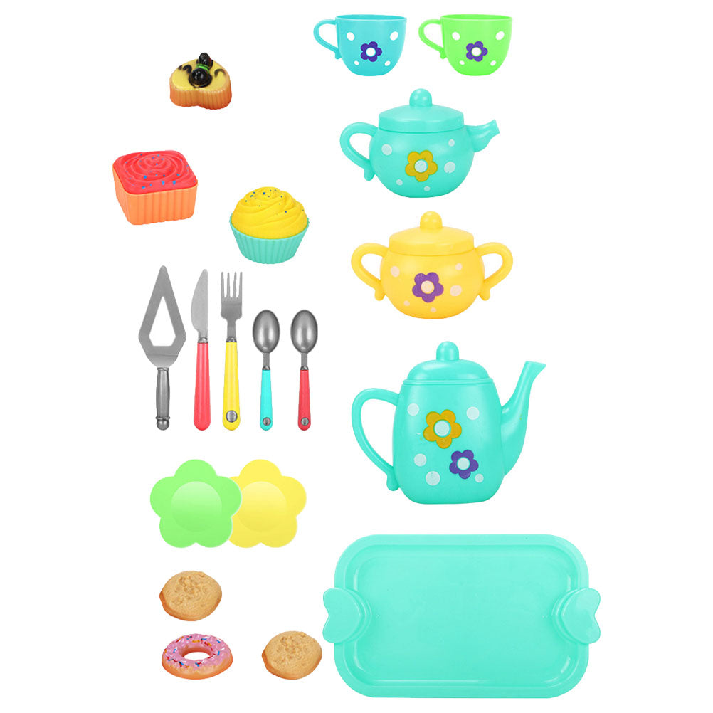 1 Set of Kid Pretend Toys Simulation Tea Pot Tea Cup Pretend Tea Pot Set