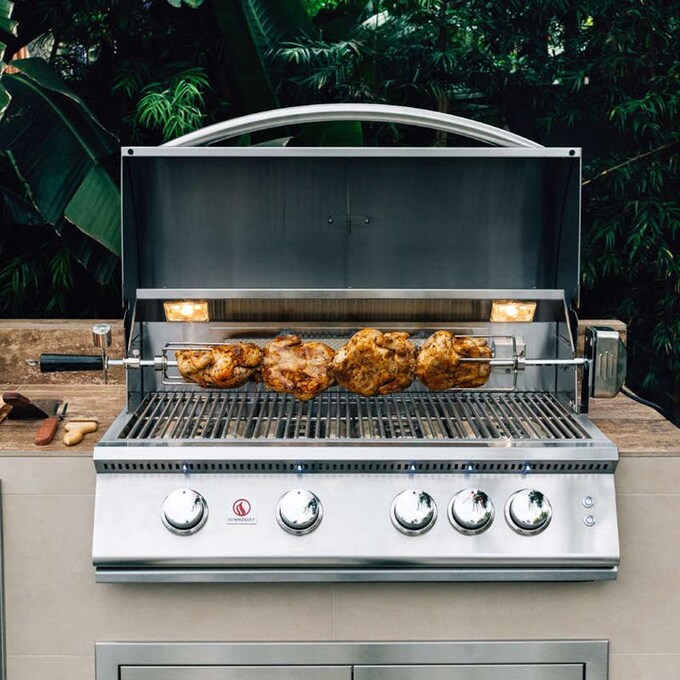 Summerset Sizzler Pro 40-Inch 5-Burner Built-In Natural Gas Grill With Rear Infrared Burner