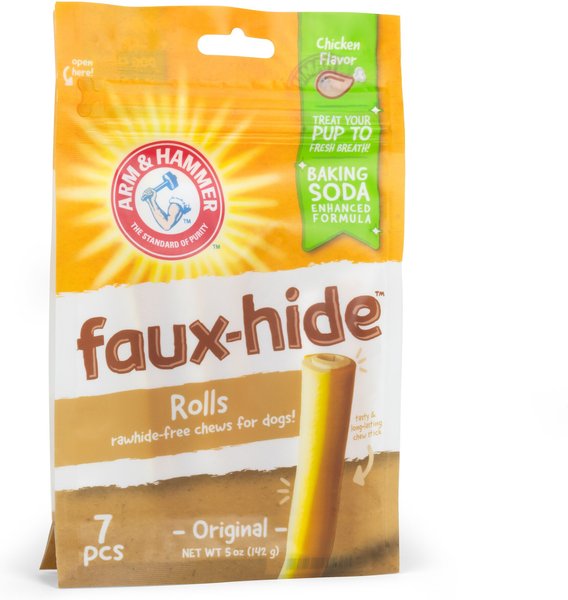 Arm and Hammer Faux-Hide Rolls Original Chicken Flavor Dog Dental Chews