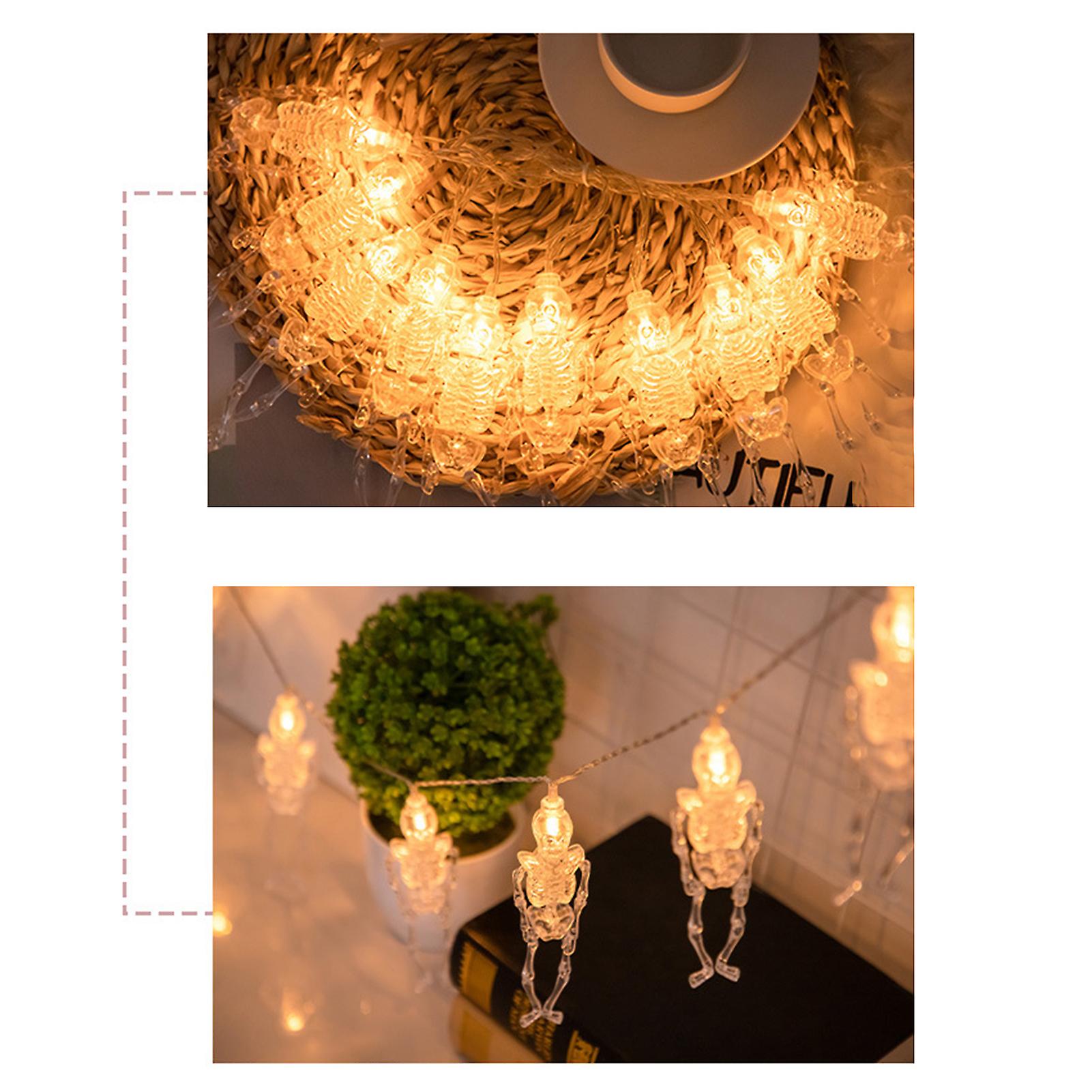 3 Meters 20leds Skulls Design String Light Constant Bright Mode 2 * Aa Cell Operated For Halloween Party Home Decoration Present Gift No.207329