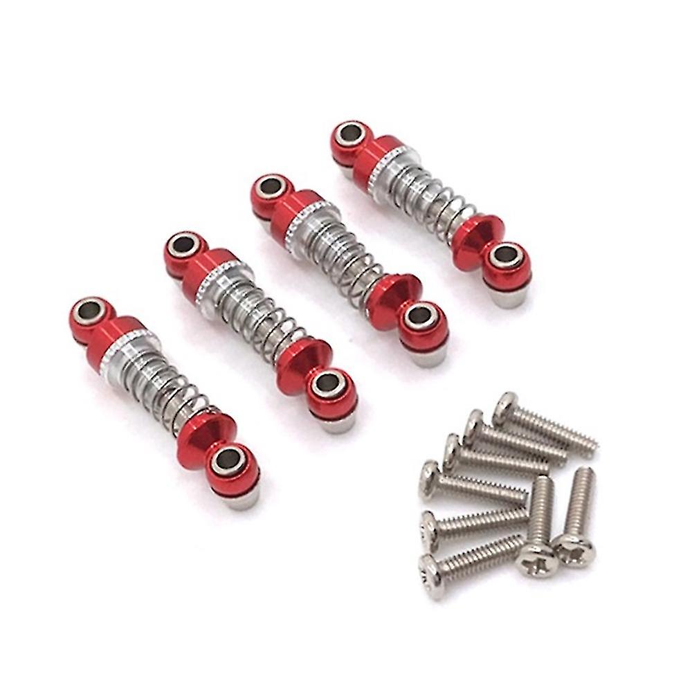 4pcs Metal Damper For 284131 K969 K979 K989 K999 P929 P939 1/28 Rc Car Upgrade Parts，red