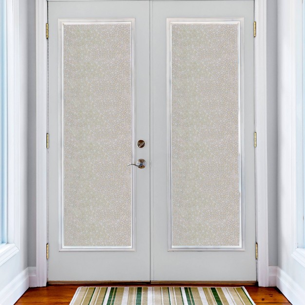 Wallpops Pebbles Door Privacy Film Light Tan