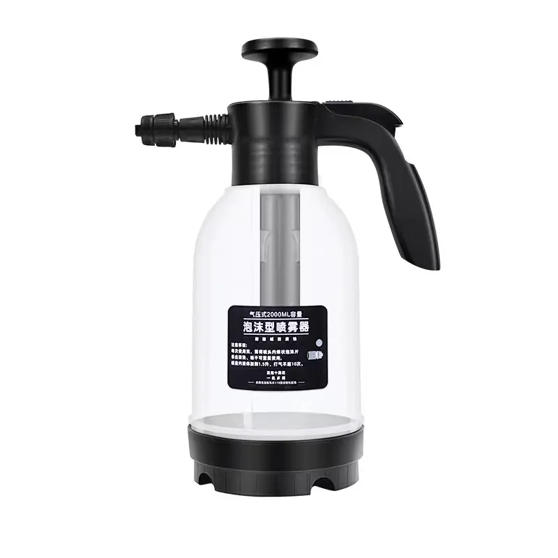 Portable Multi Functional Black/clear Hand Pressure 2l Lance Blaster Car Wash Pump Water Sprayer Foam Sprayer For Car Detailing