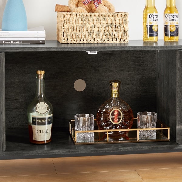 Wine shelf table， modern wine bar cabinet， console table， bar table， TV cabinet， sideboard with storage compartment