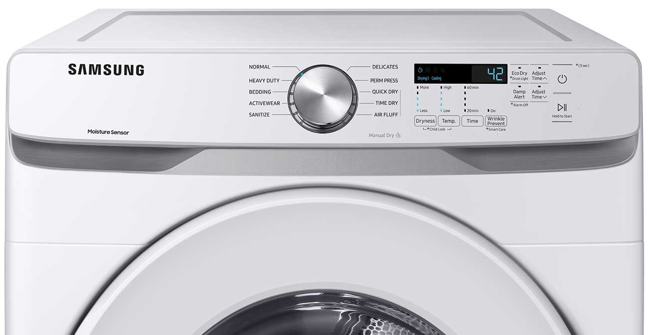  7.5 Cu. Ft. White Electric Dryer With Sensor Dry