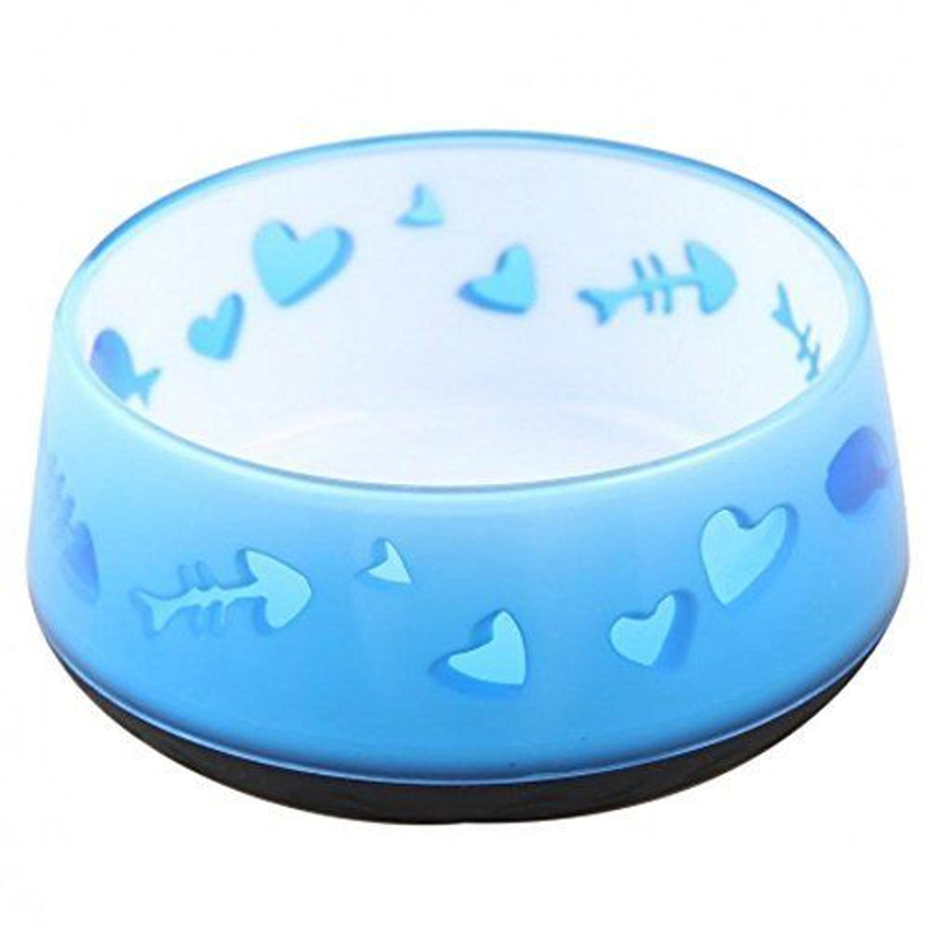 All For Paws Anti Slip Cat Bowl Blue Fish