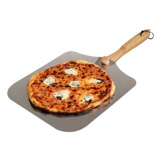 Old Stone Pizza Kitchen 14 in. x 16 in. Aluminum Foldable Pizza Peel with Wood Handle KCH-08436