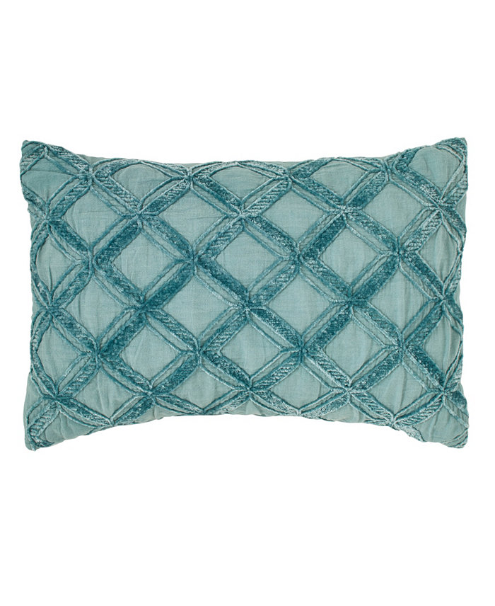 Tommy Bahama Home Tommy Bahama Island Essentials Chenille Diamond Decorative Pillow， 14