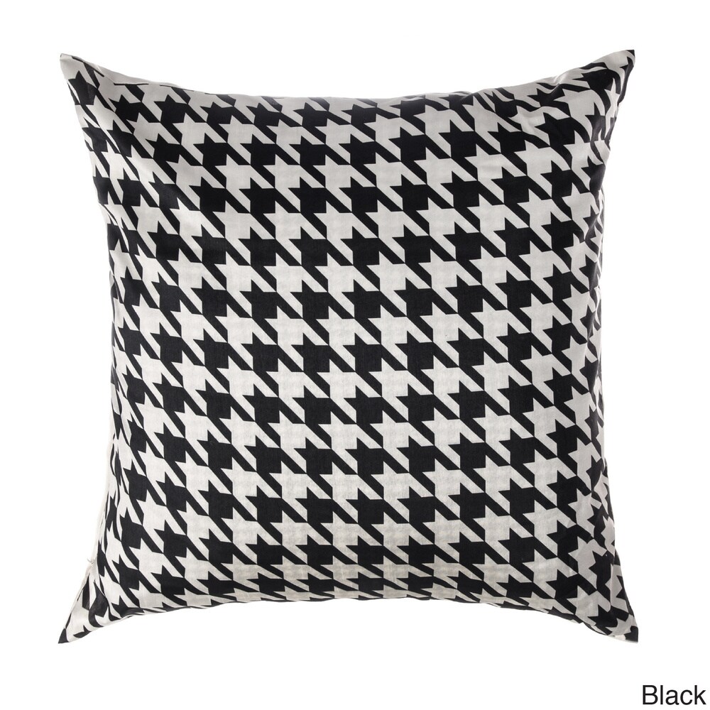 Cassius Houndstooth 20 inch Feather and Down Filled Throw Pillows (Set of 2)