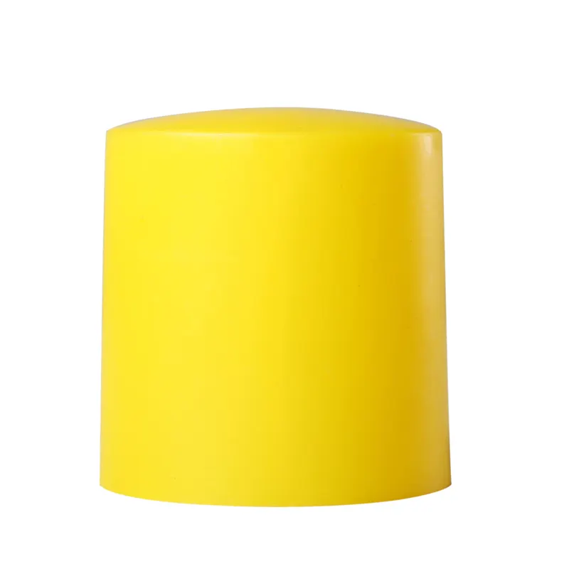 Easily assembled sustainable customized yellow plastic steel metal post cover cap