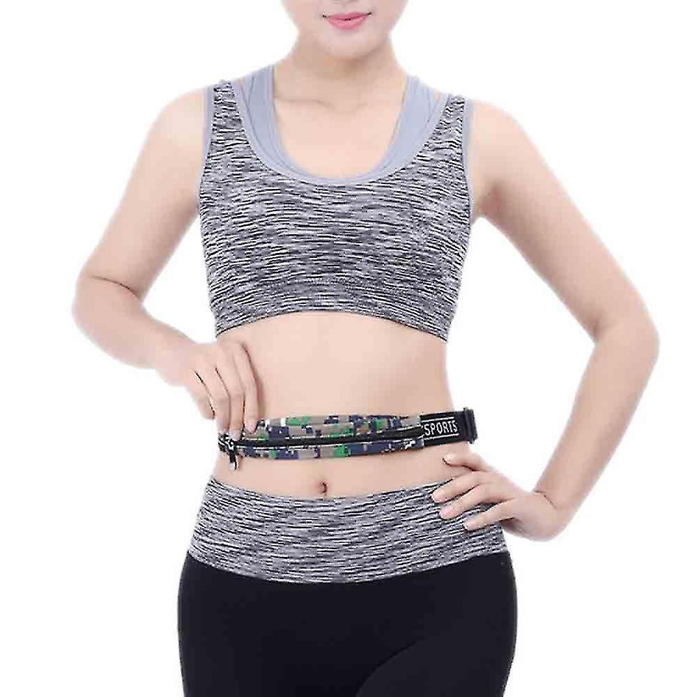 Sports Running Belt， Outdoor Sweat Resistant Reflective Slim Belt Bag， Jogging Pocket Belt