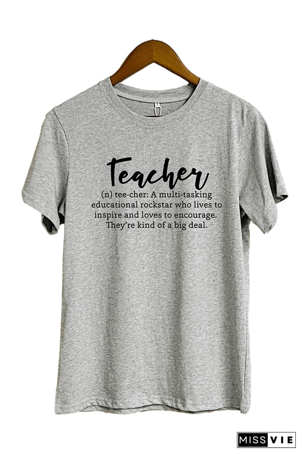 Teacher Definition Print Short Sleeve Graphic Tee Wholesale