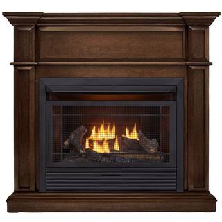 Duluth Forge Dual Fuel Ventless Gas Fireplace - 26000 BTU T-Stat Control Gingerbread Finish Model DFS-300T-3G 179209