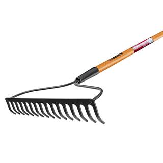 Husky 57 in. Wood Handle 16-Tine Bow Rake 77105-942