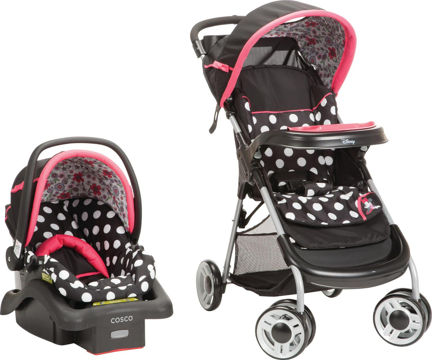 Disney Baby Lift and Stroll Plus Travel System Minnie Coral Flowers  Crowdfused