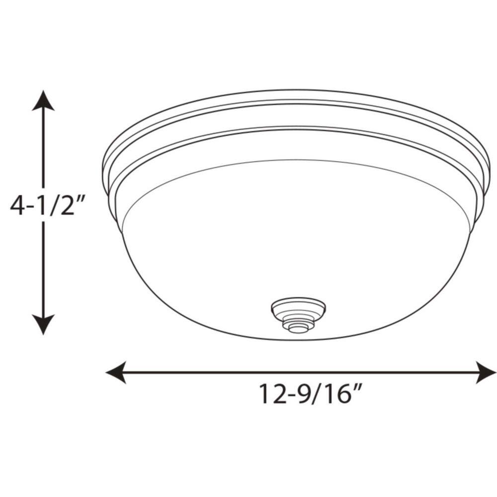 Progress Lighting 12.56 in. Flush Mount Collection 25 -Watt Brushed Nickel Integrated LED Flush Mount P350052-009-30