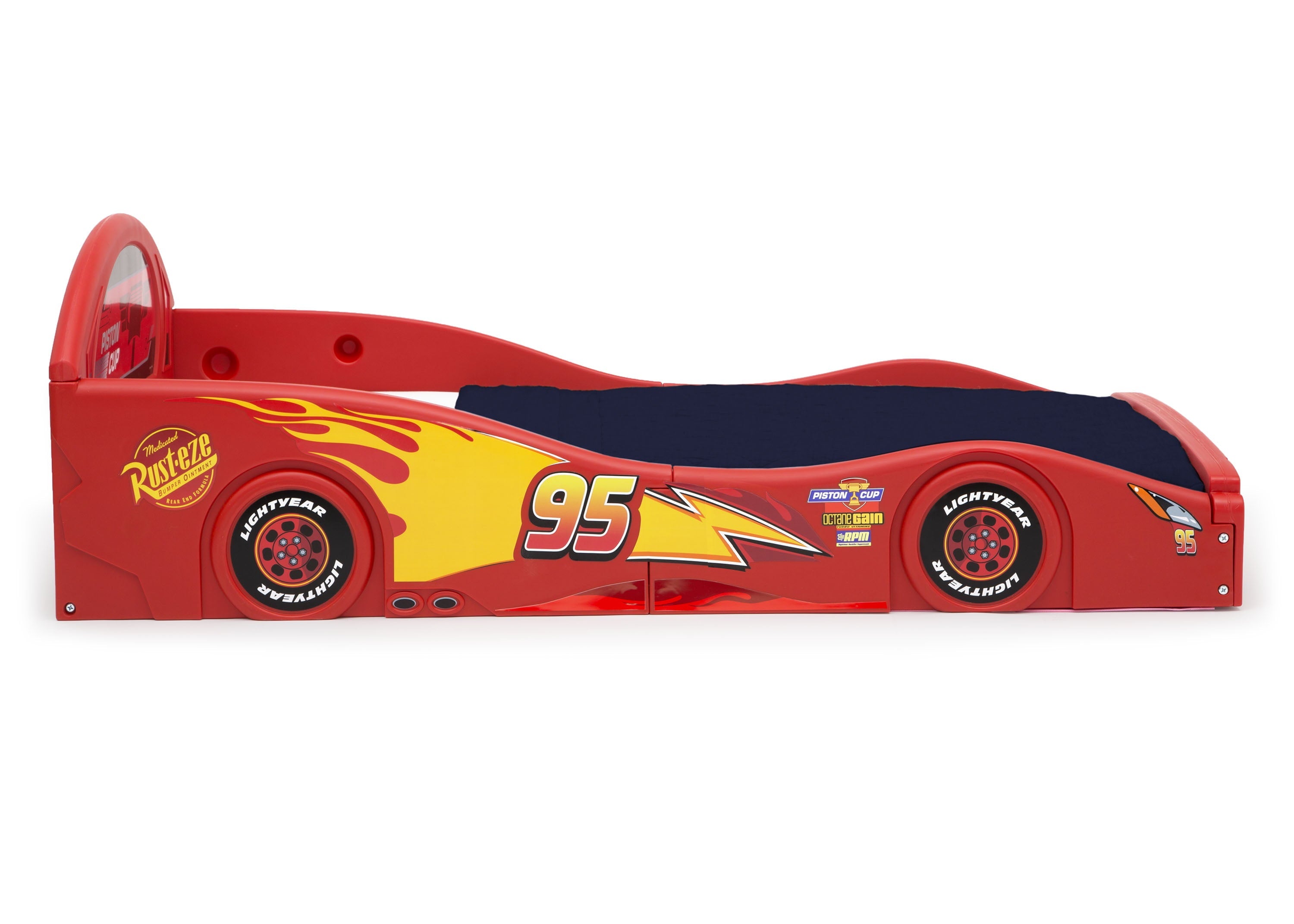 Disney Pixar Cars Lightning McQueen Plastic Sleep and Play Toddler Bed by Delta Children