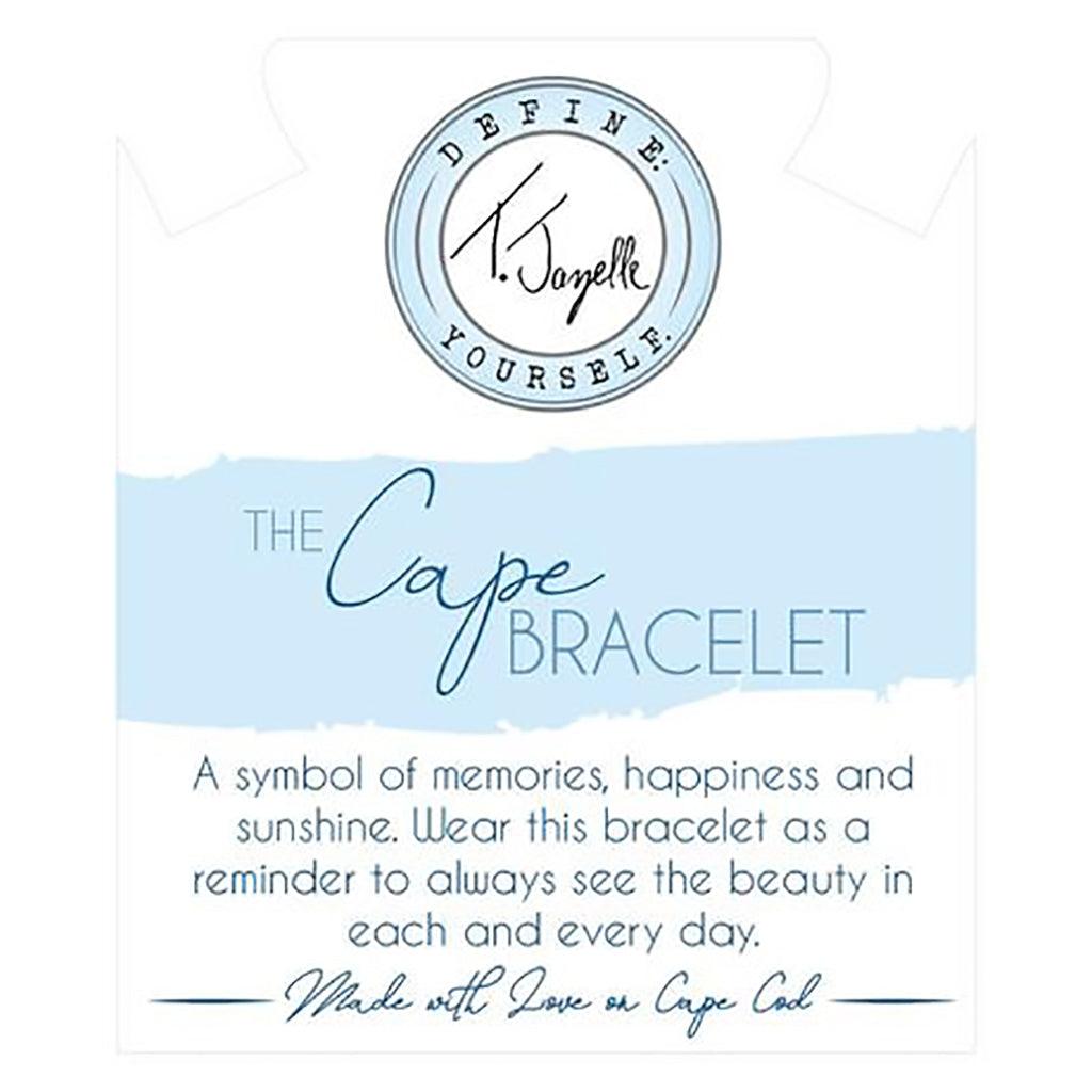 T. Jazelle  The Cape Bracelet - Silver Steel with Emerald Ball