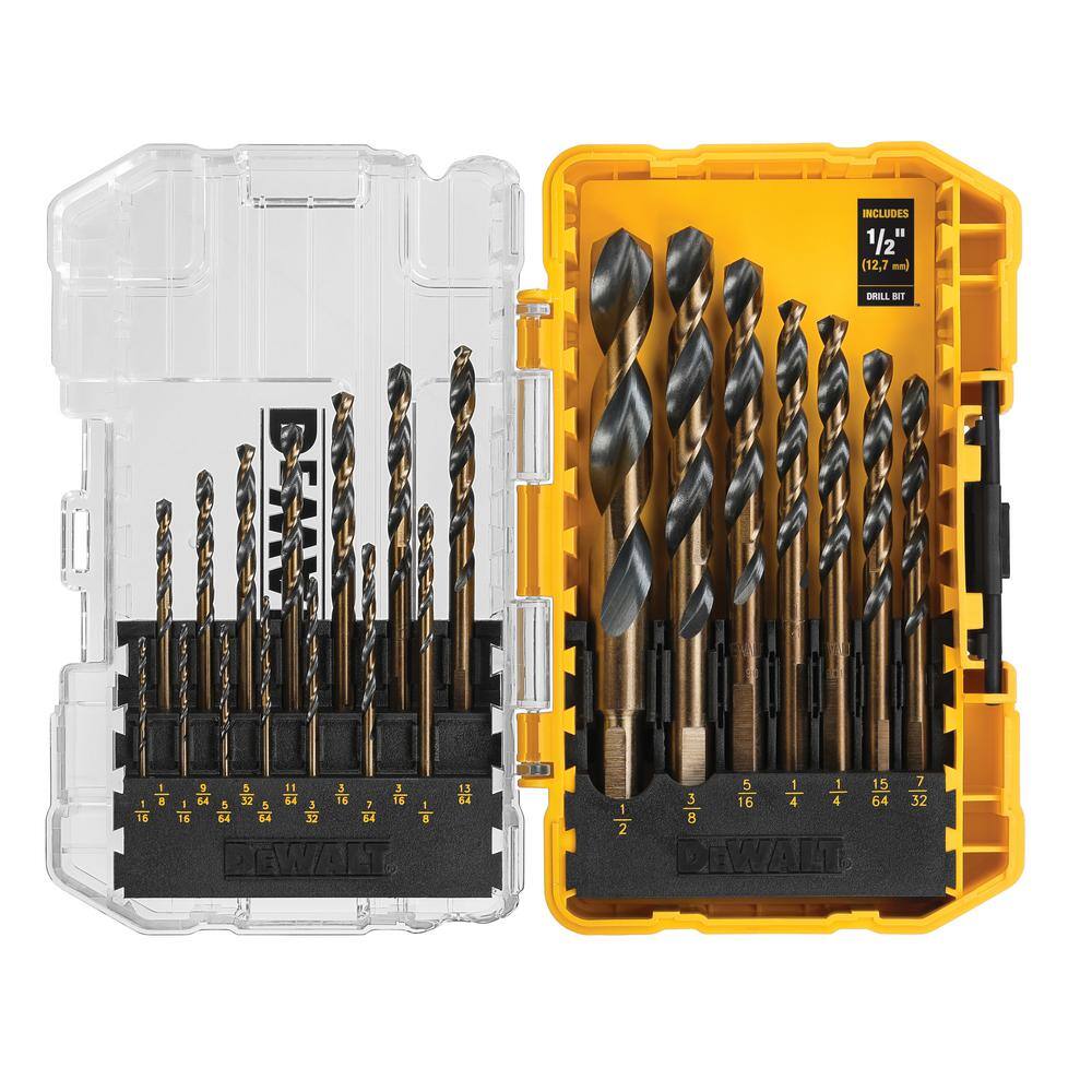 DW Black and Gold Twist Drill Bit Set (21-Piece) DWA1181