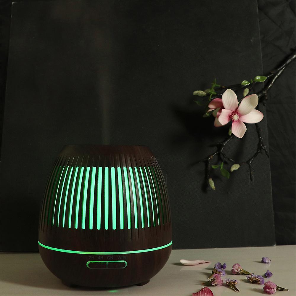 Yx130 Essential Oil Diffuser 400ml Cool Mist Humidifier Wood Grain Aromatherapy Humidifier 7 Color Changing Mood Light Waterless Auto Shut-off With Re