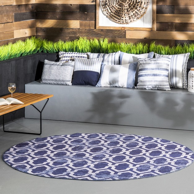 Nuloom Fae Geometric Machine Washable Indoor outdoor Area Rug