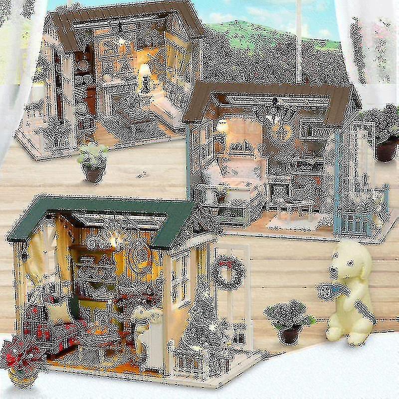 New Year Christmas Gifts Doll House Diy Miniature Dollhouse Toy Furnitures Casadolls Houses Toys For