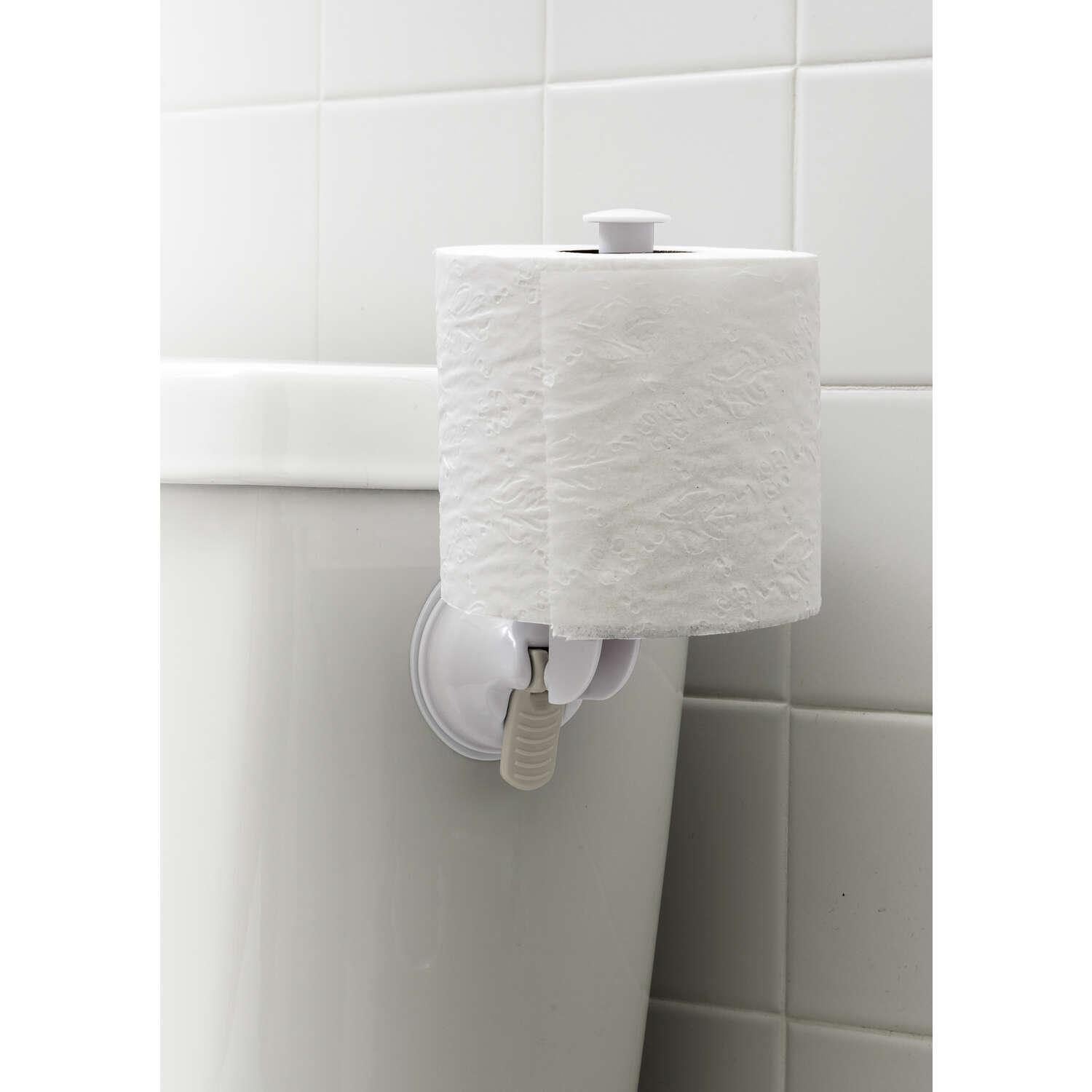 Safe-er-Grip Bright White Toilet Paper Holder