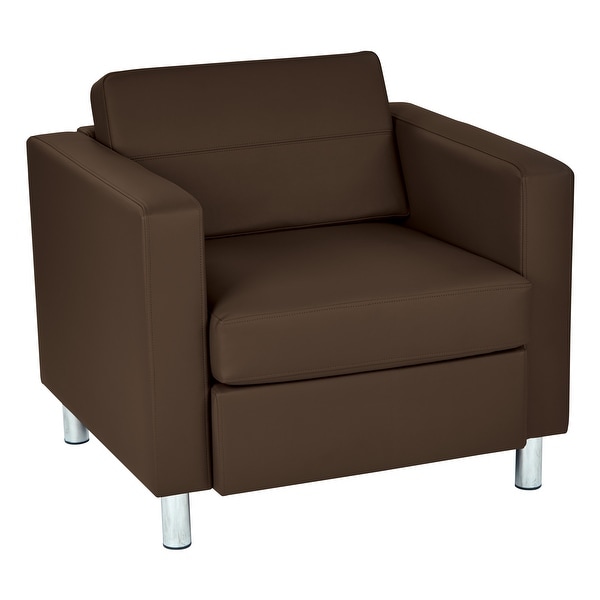 Pacific Arm Accent Chair with Chrome Legs