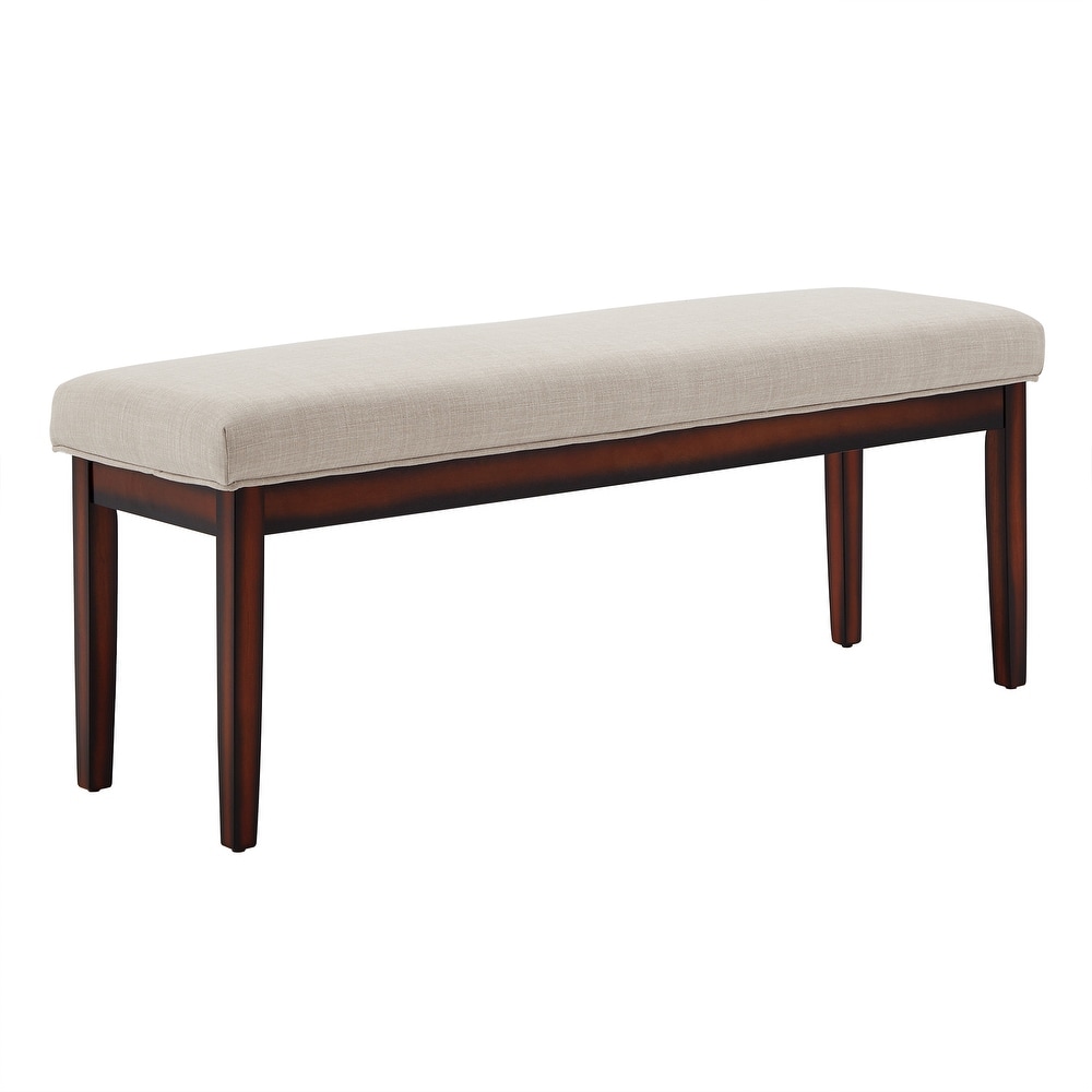 Hawthorne Upholstered Espresso Finish Bench by iNSPIRE Q Bold