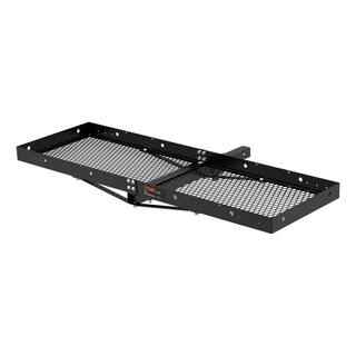 CURT 500 lb. Capacity 60 in. x 20 in. Black Steel Tray Cargo Carrier (Folding 2 in. Shank) 18109