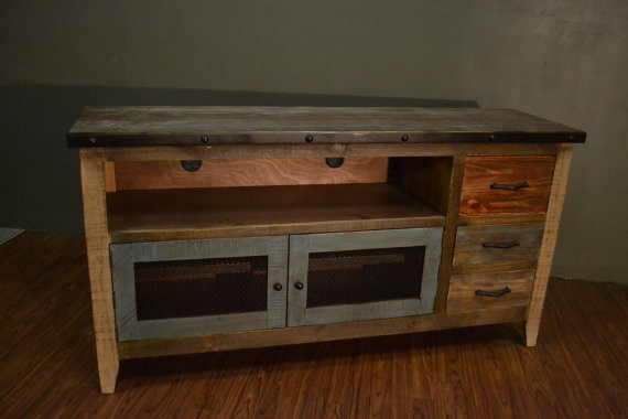 62 quotWide TV Stand Media Center   Contemporary   Entertainment Centers And Tv Stands   by Crafters and Weavers  Houzz