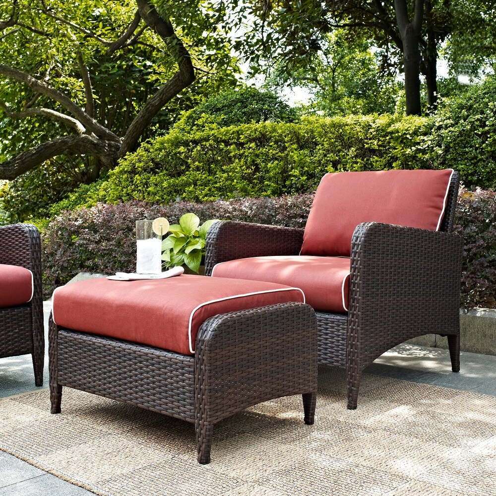 Kiawah 2Pc Outdoor Wicker Chair Set   55\