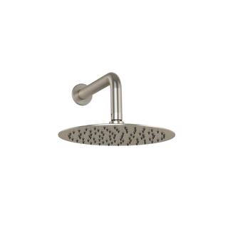 PULSE Showerspas Refuge 6-Spray Patterns with 1.8 GPM 10 in. Wall Mounted Dual Showerheads with Slide Bar and Valve in Brushed Nickel 3006-BN-1.8GPM