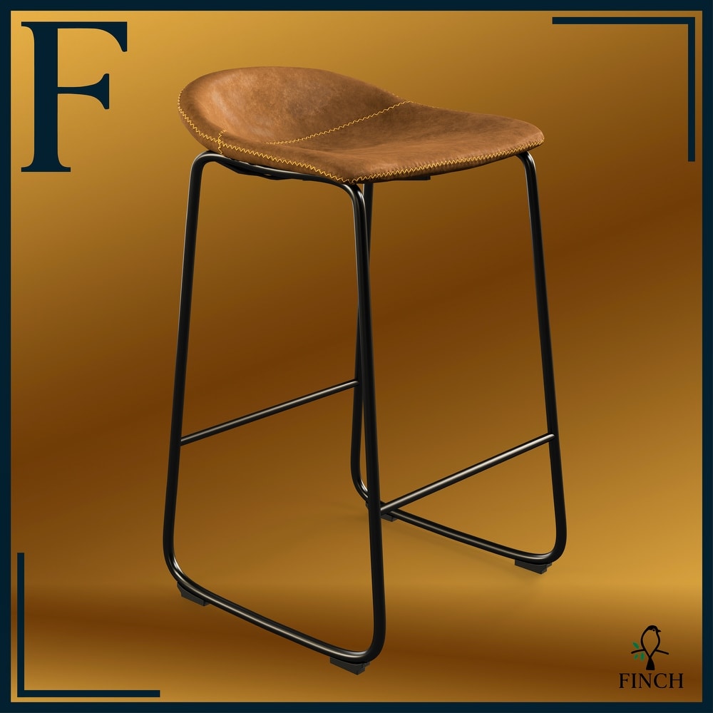 Finch Landon Bar Stool  Set of 2  Brown