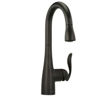 MOEN Arbor Single-Handle Pull-Down Sprayer Bar Faucet with Reflex and Power Clean in Matte Black 5995BL