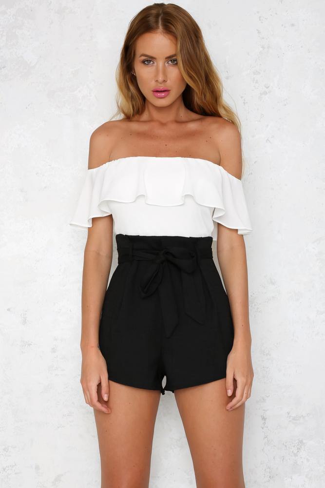 Keep It Brief Romper Black