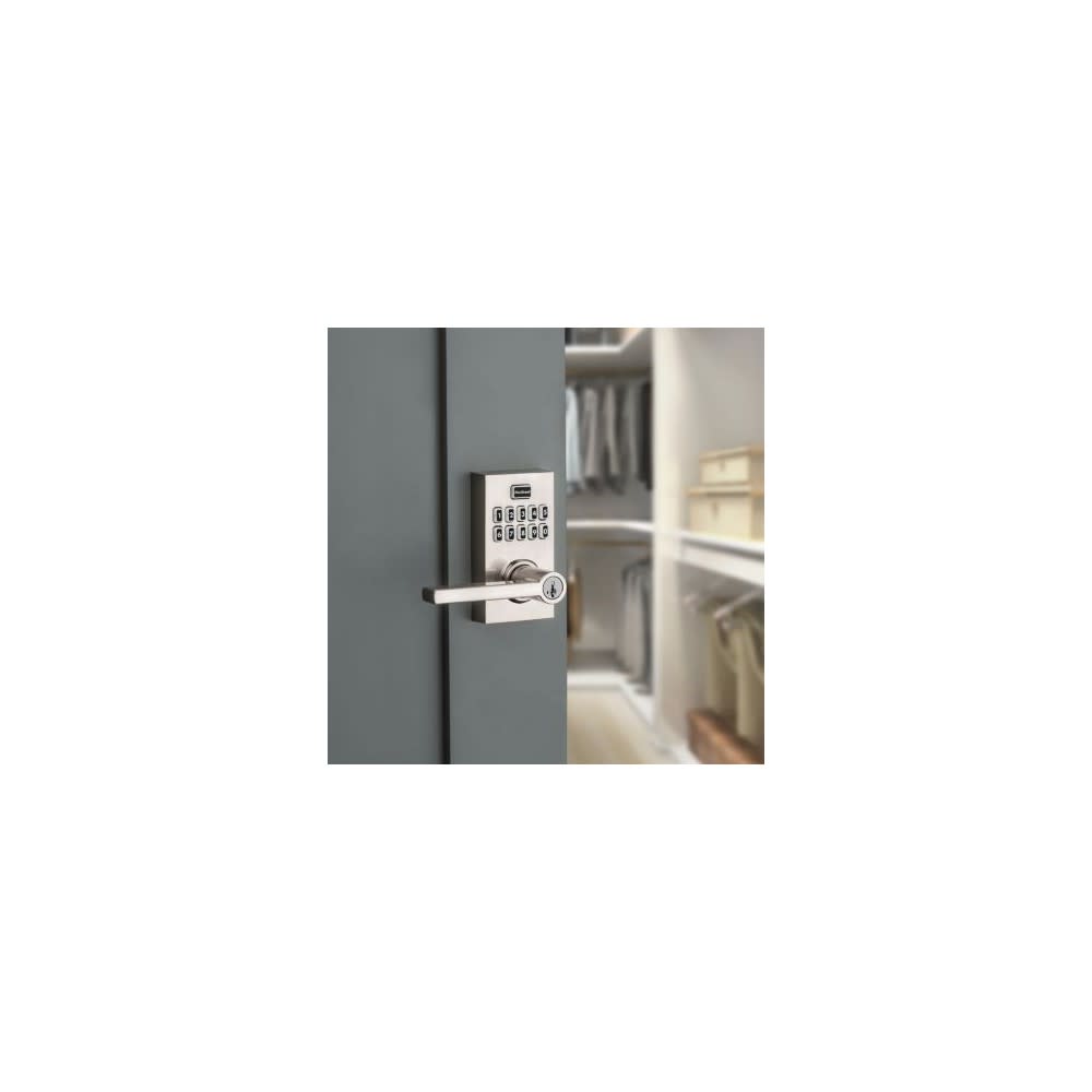 Kwikset SmartKey Halifax Door Lever SmartCode 917 Satin Nickel ;