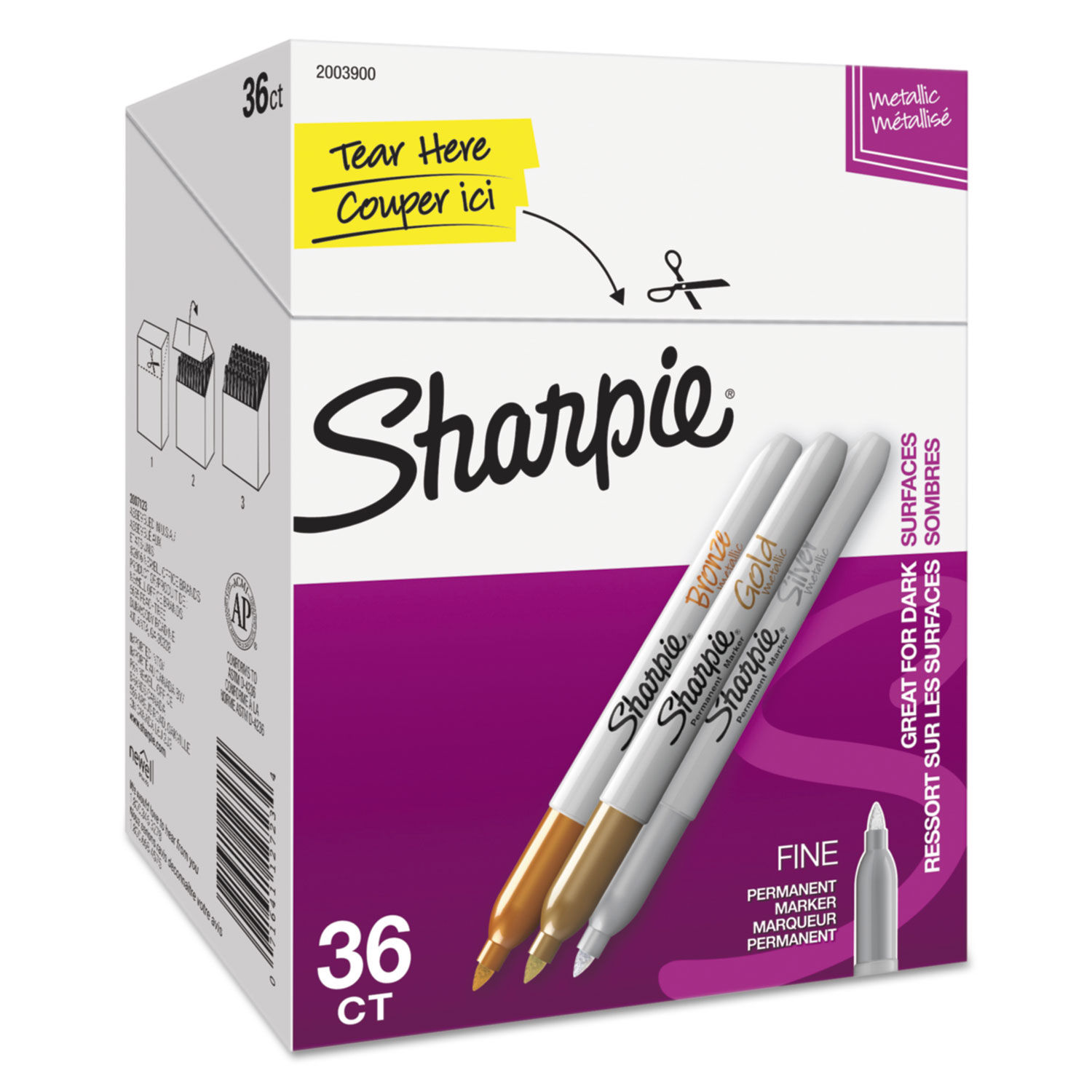 Metallic Fine Point Permanent Marker Value Pack by Sharpieandreg; SAN2003900